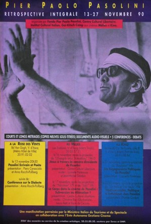 affiche retro pasolini v d'ascq 1990