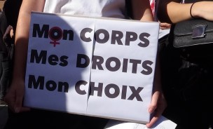 pancarte mes droits mon corps mes choix