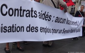 banderole unitaire contrats aidés Lille 30sept2017