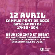 réunion d'info et débat sur parcoursup - Lille 3 - 12avril2018