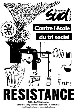 affiche-SUD-educ-Contre-ecole-du-tri-social-versionNB