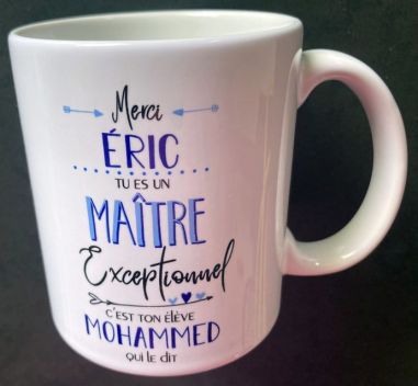 cadeau de Mohammed à Eric Dussart - Ecole Prévert - Villeneuve d'Ascq - année scolaire 2018 2019