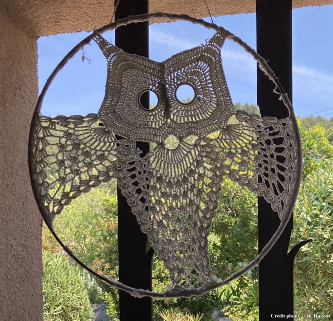 hibou veillant sur la colline de la Courtine (photo d'Eric Dussart)