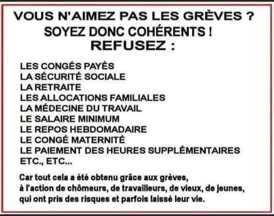 si vous n'aimez pas les grèves