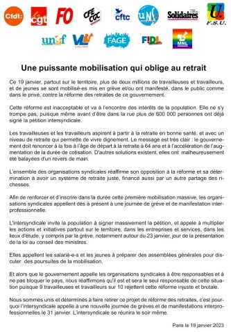 retraites-2023-01-19-communique-intersyndical-bilan-du-19-janvier-et-appel-au-31-janvier