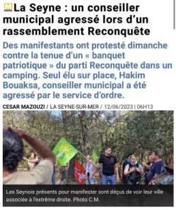 Copie d'écran (extrait d'un article de La Marseillaise du 12 juin 2023)