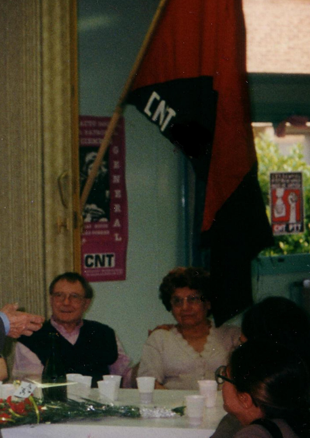 V05 - Jacques Dussart et Ginette Dauvilaire au banquet de la CNT Lille (1995)