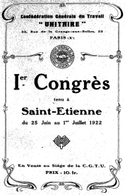 1er-congres_CGTU -1922-Saint-Etienne